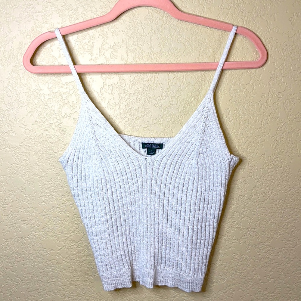 Off white cropped tank